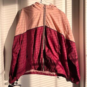 garage pink/burgundy windbreaker jacket